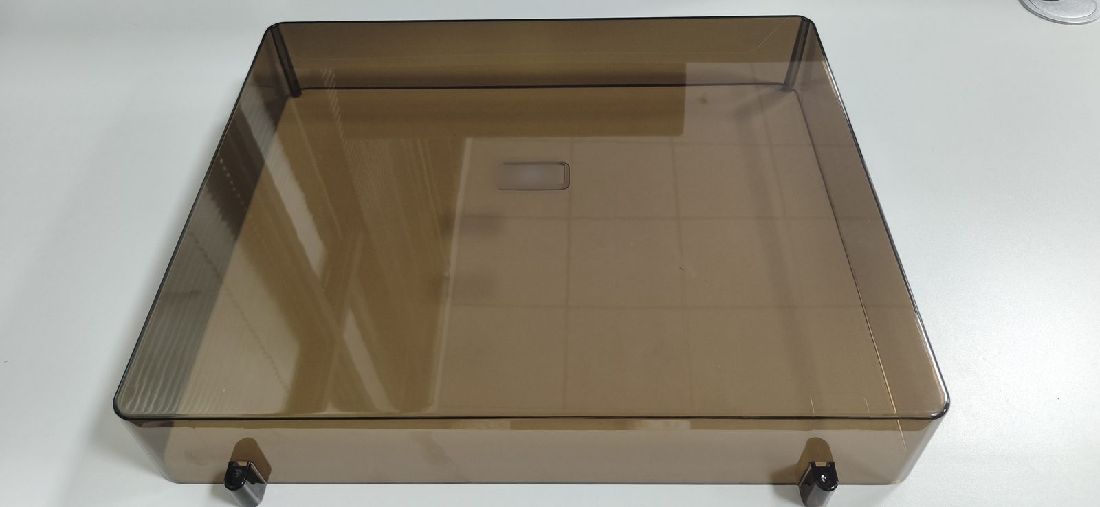 Tinted translucent dust cover, 45 degree view