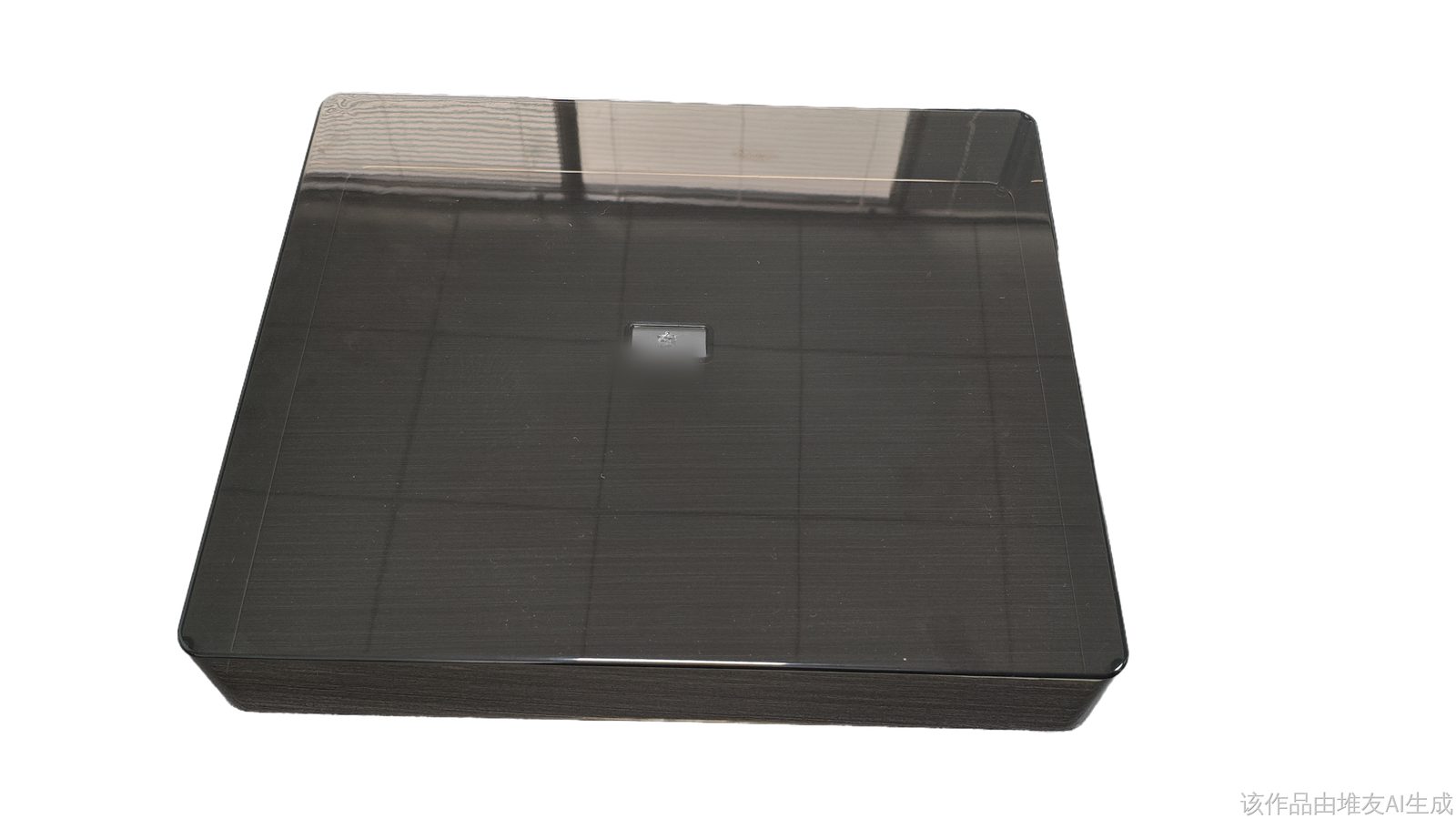 Tinted translucent dust cover, detail of the high-gloss surface