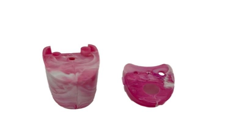 Vape housing with water-transfer print, detail